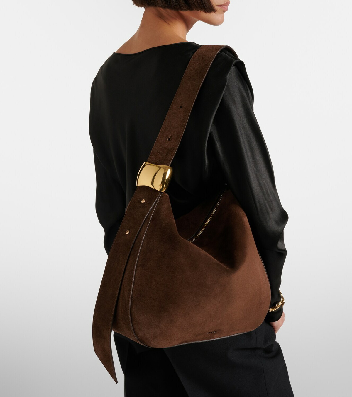 Amanu Zambia suede shoulder bag