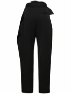 JW ANDERSON Wool Gabardine Fold-over Wide Pants