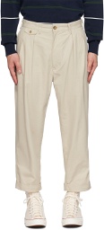 BEAMS PLUS Taupe Pleated Trousers