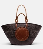 Stella McCartney Logo Large raffia basket bag