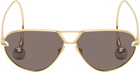 Bottega Veneta Gold Drop Aviator Sunglasses