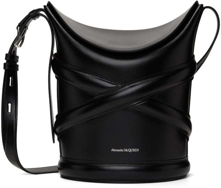 Photo: Alexander McQueen Black 'The Curve' Bucket Bag