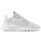 adidas Originals - Nite Jogger Suede and Rubber-Trimmed Mesh and Ripstop Sneakers - White