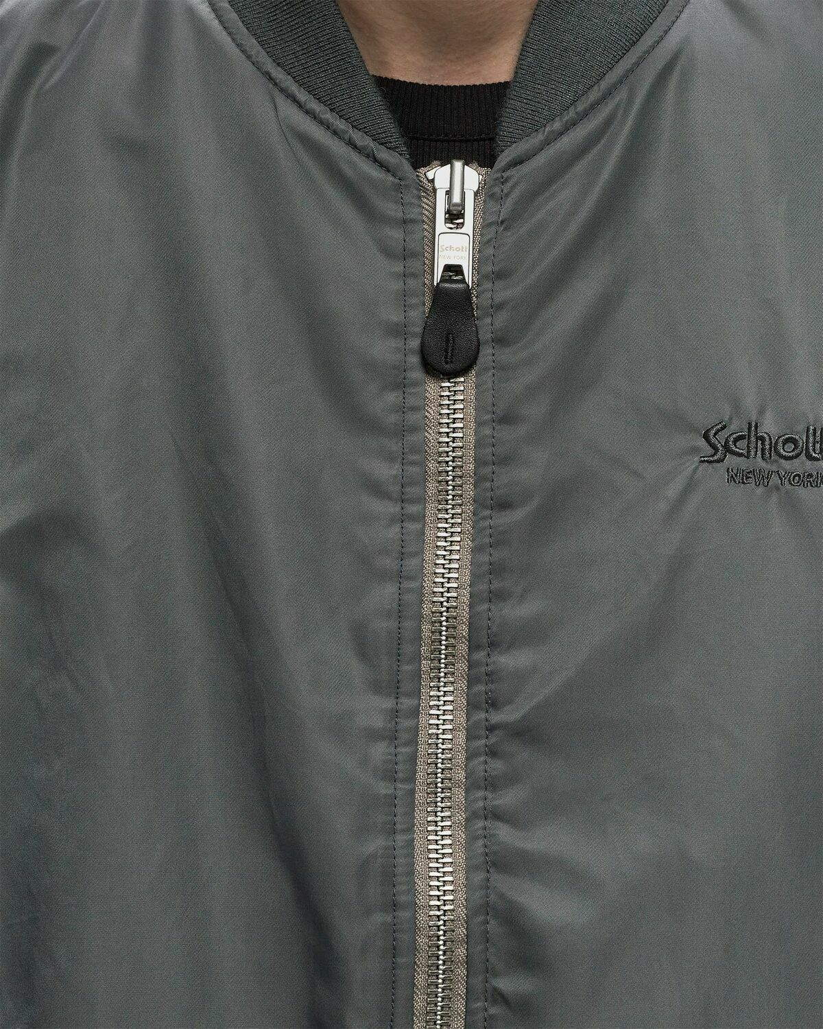 Schott Nyc Macampsrs Jacket Grey Bomber Jackets