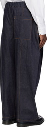 SAGE NATION Blue Box Pleat Jeans