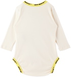 Off-White Baby Off-White & Yellow Industrial Trim Bodysuit