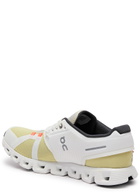ON Cloud 5 Push Panelled Mesh-knit Sneakers Cream