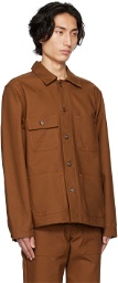Naked & Famous Denim Brown Button Jacket