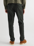 Incotex - Tapered Herringbone Twill Trousers - Green