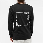 MKI Men's Long Sleeve Square Logo T-Shirt in Black