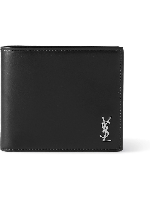 Photo: SAINT LAURENT - Logo-Appliquéd Leather Billfold Wallet