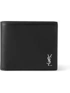 SAINT LAURENT - Logo-Appliquéd Leather Billfold Wallet