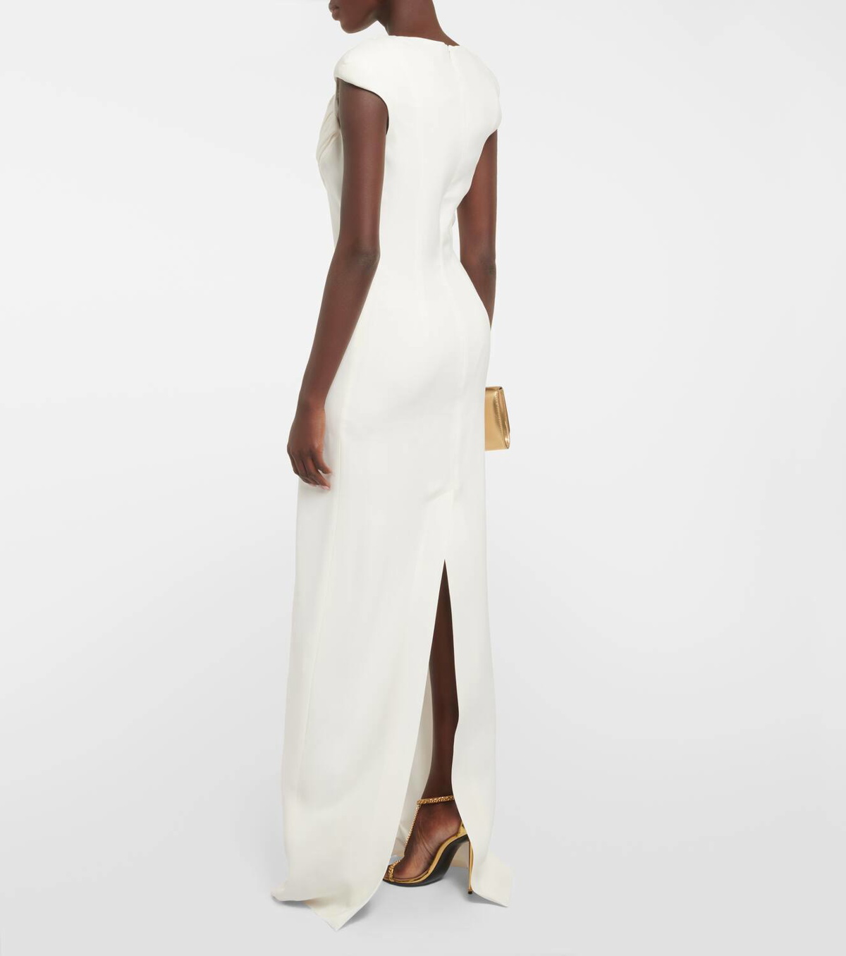 Tom Ford Buckle-detail strapless sablé gown TOM FORD