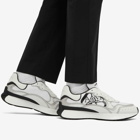 Alexander McQueen Men's Sprint Runner Sneakers in White/Black/Silver