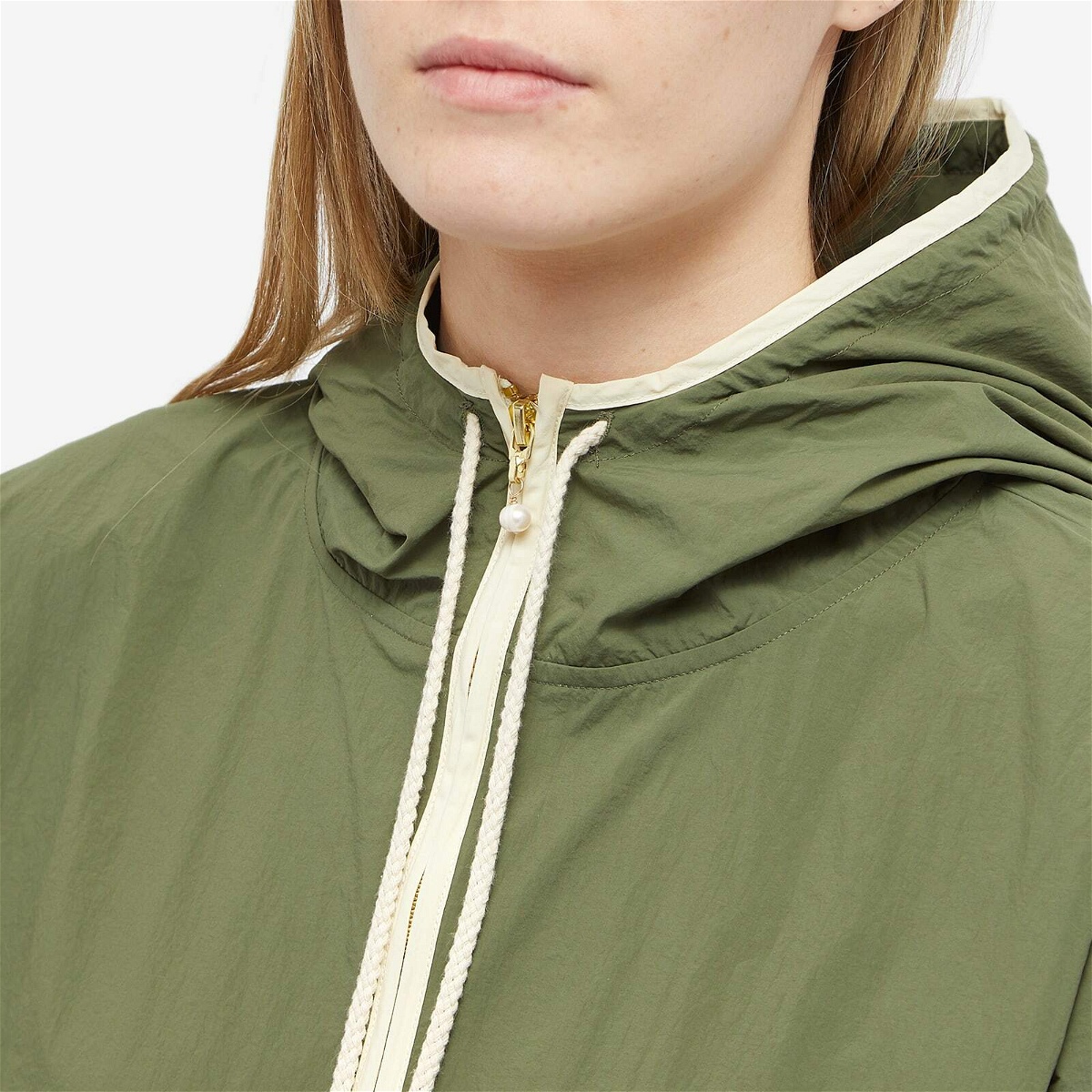 DONNI. Women's Nylon Pullover Jacket in Rosemary DONNI.