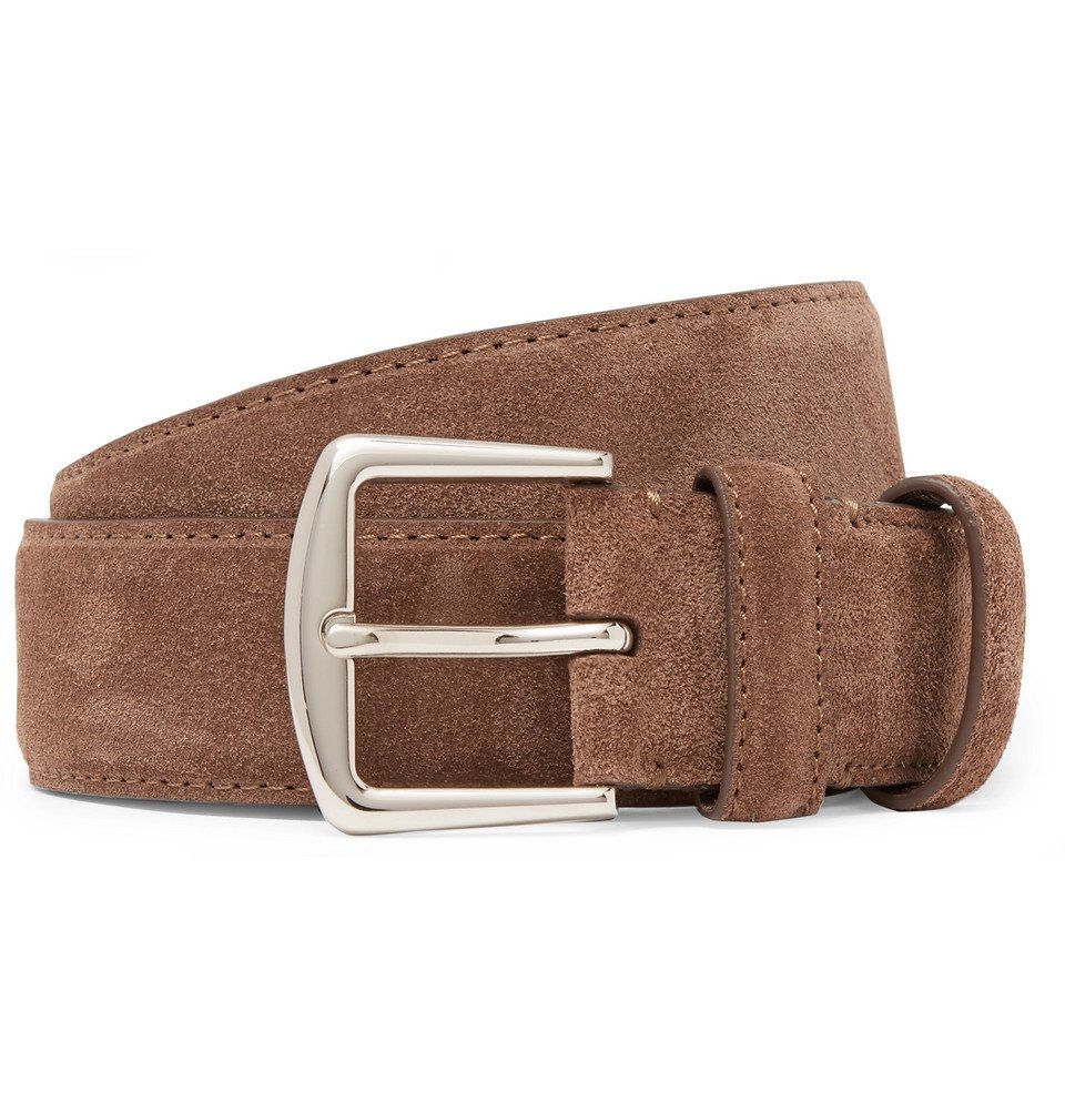 Loro Piana - 3.5cm Brown Suede Belt - Men - Brown