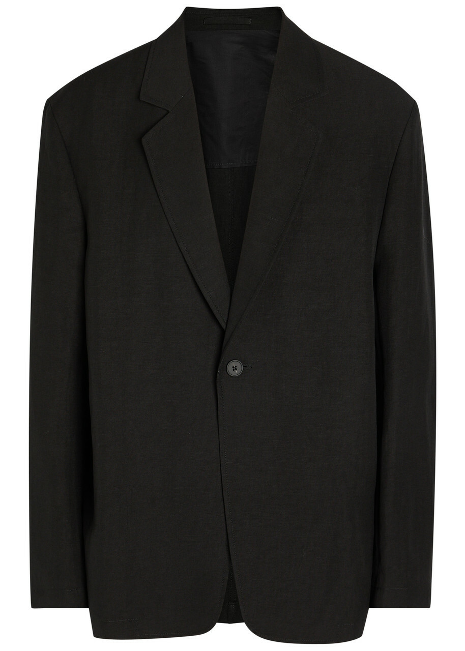 Studio Nicholson Denison Linen and Wool-blend Blazer Black