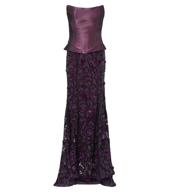Photo: Là Fuori Iris embellished silk corset gown