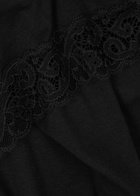 Hanro Moments Lace-trimmed Cotton top Black