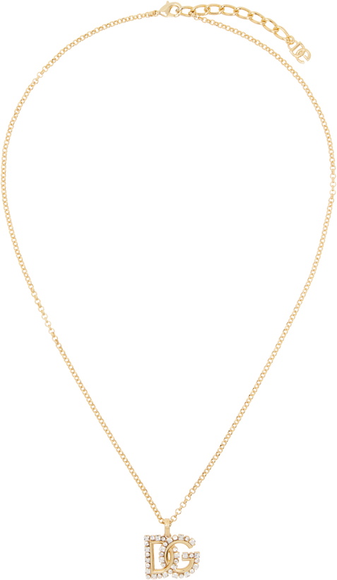 Photo: Dolce&Gabbana Gold 'DG' Logo Chain Necklace