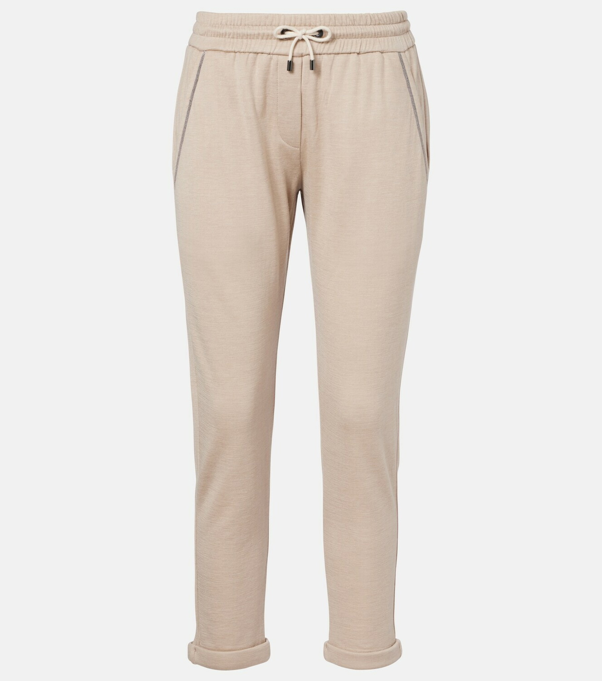Brunello Cucinelli Monili cotton and silk-blend sweatpants