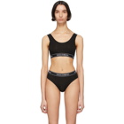 Dolce and Gabbana Black Jersey Sports Bra