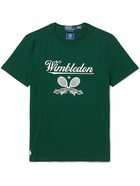 Polo Ralph Lauren - Wimbledon Logo-Print Recycled Cotton-Blend Jersey T-Shirt - Green