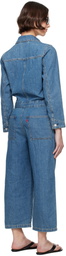 Levi's Blue Iconic Linen+ Denim Jumpsuit