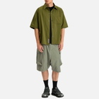 Poliquant Men's Multiple Pockets Short Sleeve Shirt in Olive