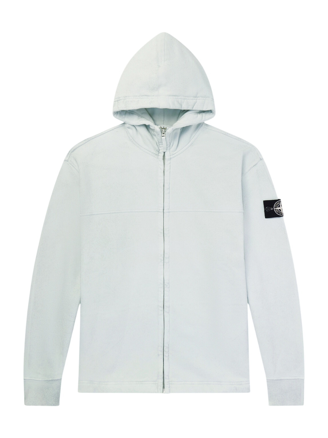 Stone Island Men's Snap Neck Popover Hoodie in Lavender Stone Island