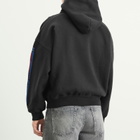 Rhude Men's Split Petrol Logo Hoodie in Vintage Black/Red/Blue