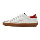 Golden Goose White and Blue Superstar Sneakers