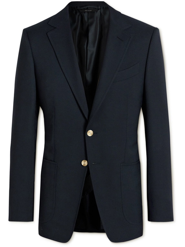 Photo: TOM FORD - O'Connor Slim-Fit Unstructured Wool-Blend Blazer - Blue