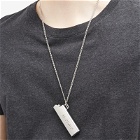 Ambush Men's Logo Lighter Case Necklace in Silver