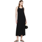 TOTEME Black Scoop-Neck Sablé Maxi Dress