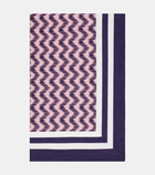 Aquazzura Casa Jaipur Small printed linen tablecloth