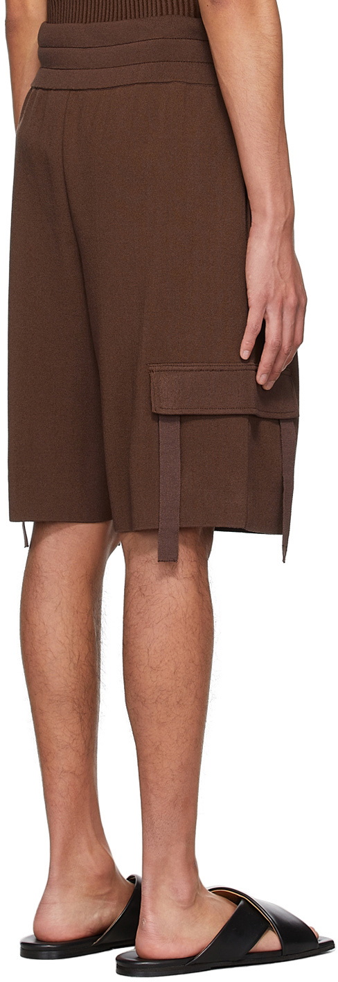 ANDREĀDAMO SSENSE Exclusive Brown Viscose Shorts