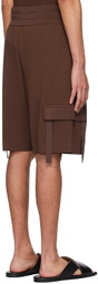 ANDREĀDAMO SSENSE Exclusive Brown Viscose Shorts
