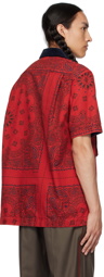 sacai Red Bandana Shirt