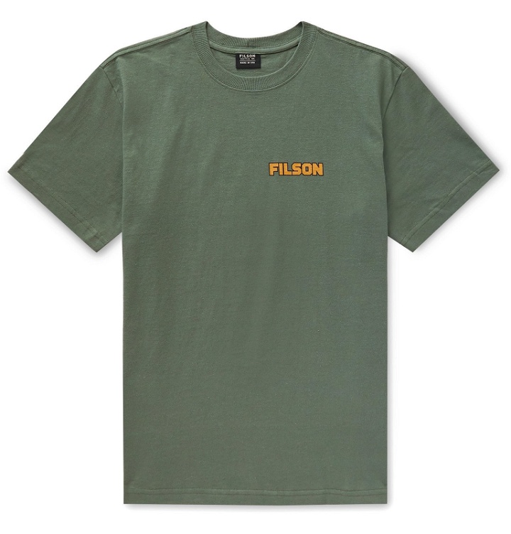 Photo: Filson - Outfitter Logo-Print Cotton-Jersey T-Shirt - Green