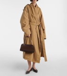 The Row Peggy leather clutch