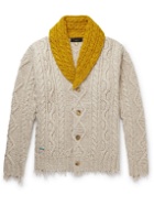 Alanui - San Pedro Shawl-Collar Virgin Wool and Cashmere-Blend Cardigan - Neutrals