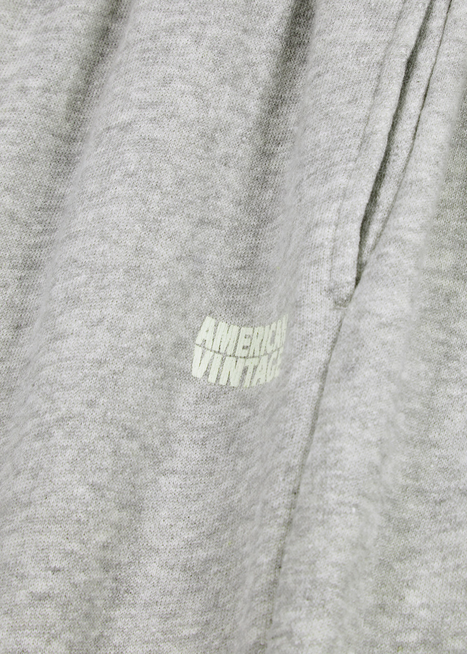 American Vintage Kodytown Logo Cotton Sweatpants Grey