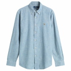 Polo Ralph Lauren Men's Button Down Chambray Shirt in Blue Chambray