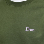 Dime Men's Classic Small Logo Sweater in Forest Green