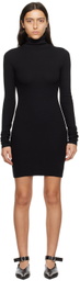 ÉTERNE Black Turtleneck Minidress