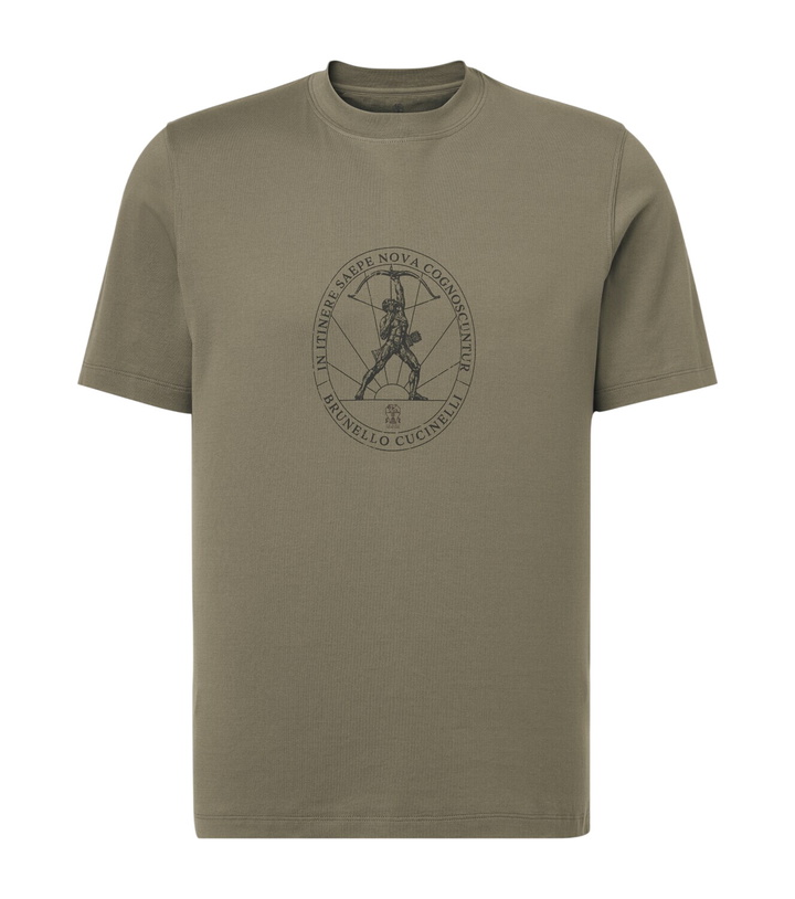 Photo: Brunello Cucinelli Printed cotton jersey T-shirt