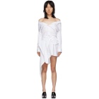 Alexander Wang White Asymmetric Deconstructed Shirt Dress