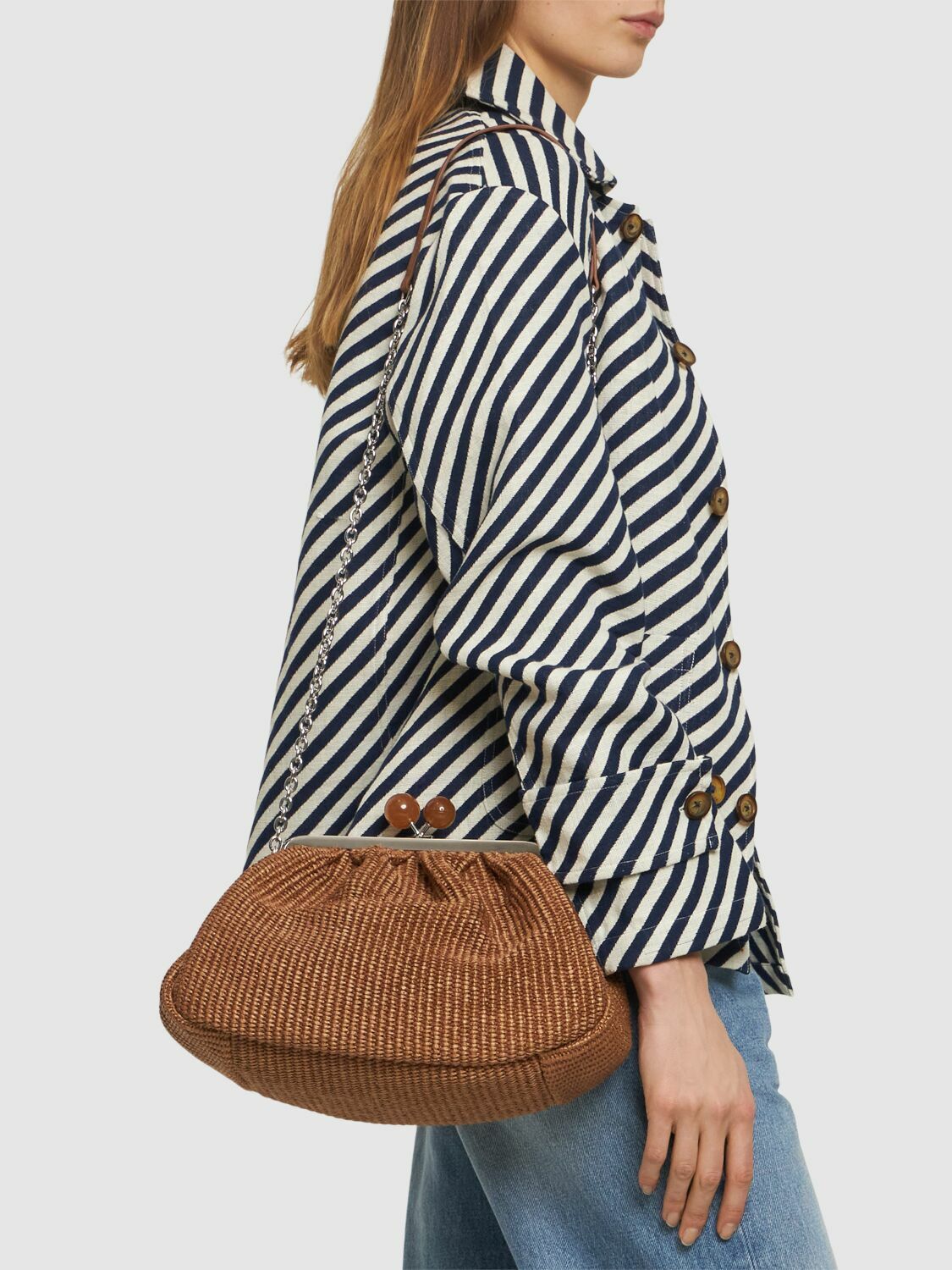 国内発送/送料関税込【WEEKEND MAX MARA】 Fortuna Bag Weekend Max Mala FORTUNA 2355110734600 001 Pasticino Raffia