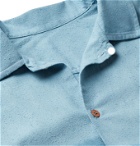 The Elder Statesman - Camp-Collar Dégradé Nep Silk Shirt - Blue